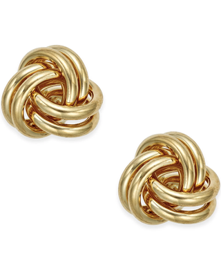 Macy's + Love Knot Stud Earrings in 10k Gold