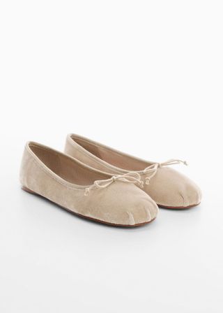 Mango + Ballerina Shoes With Velvet Bow