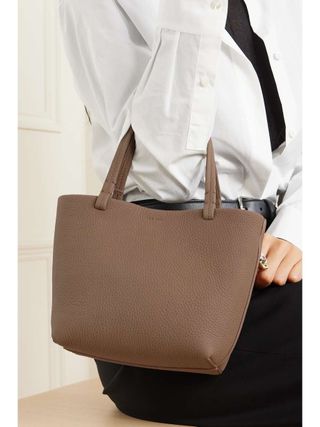 The Row + Park Small Textured-Leather Tote