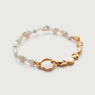 Monica Vinader + Gold Vermeil Keshi Pearl Bracelet