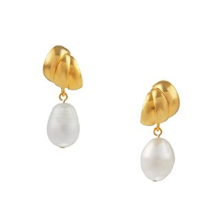Orelia London + Cocoon Pearl Drop Earrings