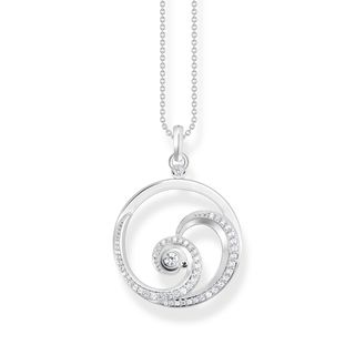 Thomas Sabo + Necklace Wave With White Stones