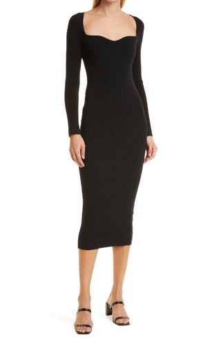 Eleven Six + Marla Rib Body-Con Long Sleeve Midi Dress