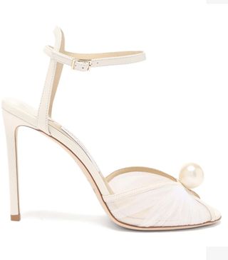 Jimmy Choo + Sacora 100 Faux-Pearl Tulle Sandals