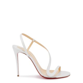 Christian Louboutin + Rosalie 100 White Leather Sandals