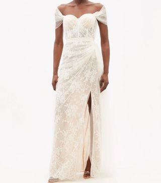 Alexander McQueen + Sarabande Lace-Tulle Corset Gown
