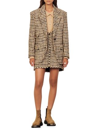 Sandro + Houndstooth Suit Jacket
