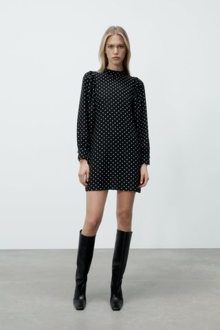 Zara + Short Polka Dot Dress