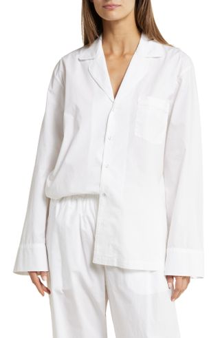 Skims + Crop Cotton Poplin Button-Up Pajama Shirt