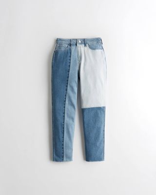 Hollister + Curvy High-Rise Patchwork Jeans
