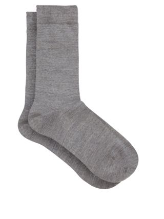 Falke + Soft wool and cotton-blend socks