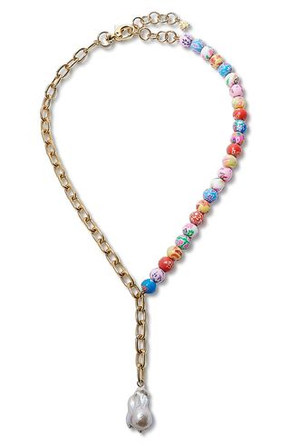 Lele Sadoughi + Beaded Y Necklace