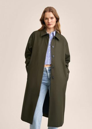 Mango + Trench Coat With Heat-Sealed Buttons