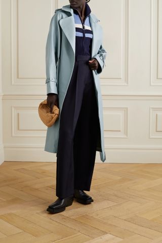 Dodo Bar or + Terry Belted Leather Trench Coat