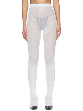 A. Roege Hove + White Cotton & Nylon Leggings