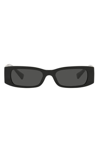 Valentino + 51mm Rectangle Sunglasses