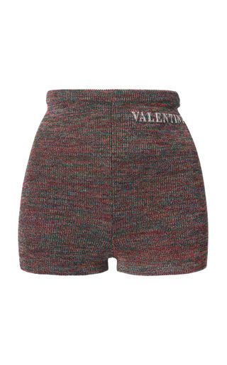 Valentino + Metallic Knitted Shorts