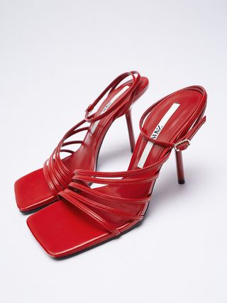 Zara + Heeled Sandals With Thin Straps