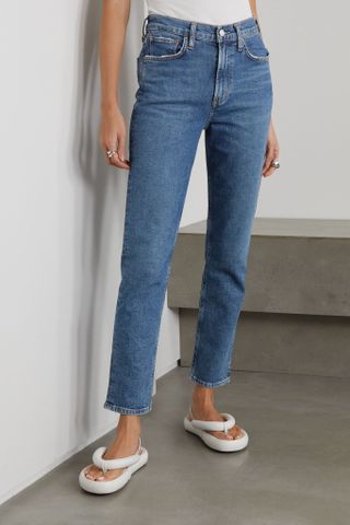 Agolde + Merrel Organic Mid-Rise Straight-Leg Jeans