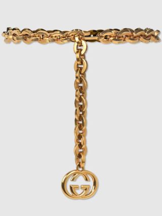 Gucci + Chain Belt With Interlocking G Charm
