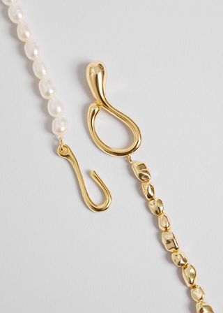 & Other Stories + Organic Pearl Hook Necklace