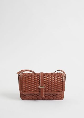 & Other Stories + Braided Leather Messenger Bag