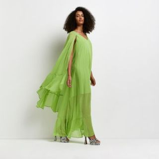 River Island + Lime Layered Maxi Dress