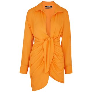 Jacquemus + La Robe Bahia Orange Shirt Dress