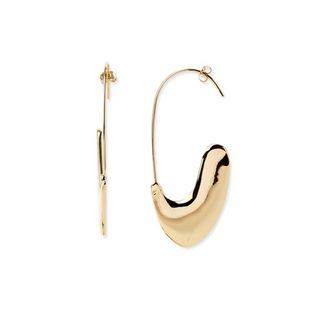 Scoop + 14K Gold Flash-Plated Organic Hoop Earrings