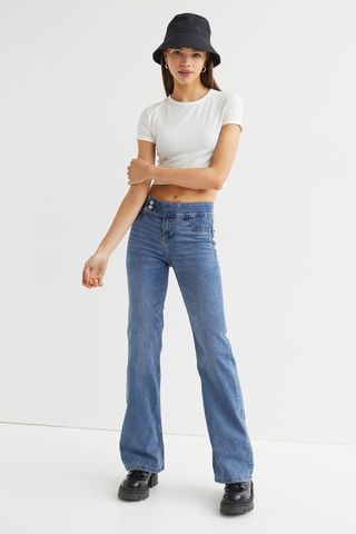 H&M + Flared Low Jeans