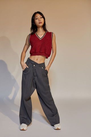 Urban Renewal + Recycled Pinstripe Crossover Pant