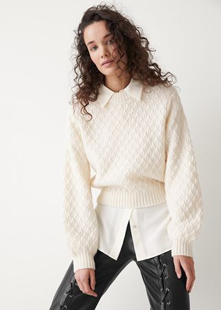 & Other Stories + Textured Wool Knit Jumper