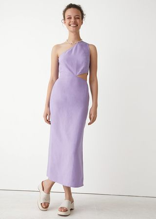 & Other Stories + One-Shoulder Midi Dress