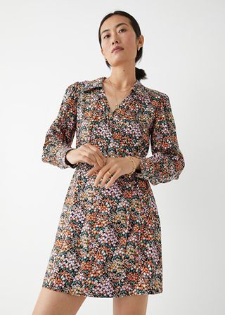 
Other Stories + Printed Wrap Mini Dress