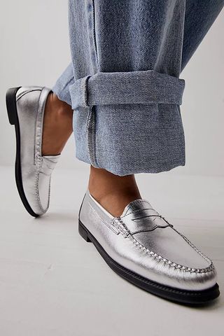 G.H. Bass + Whitney Metallic Loafers