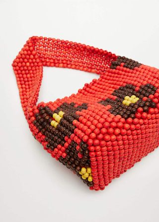 Mango + Beaded Wood Handbag