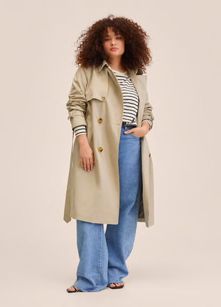 Mango + Cotton Classic Trench Coat