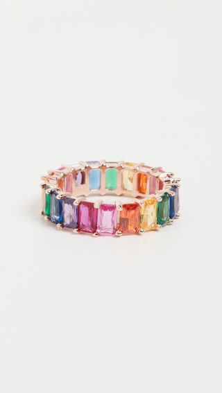 Adina's Jewels + Rainbow Baguette Ring
