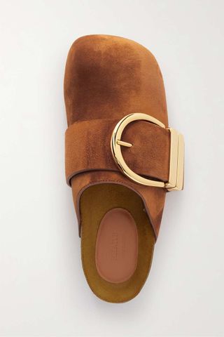 Khaite + Downing Suede Mules