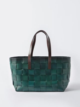 Dragon Diffusion + Japan Woven-Leather Box Tote Bag