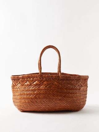 Dragon Diffusion + Triple Jump Woven-Leather Basket Bag