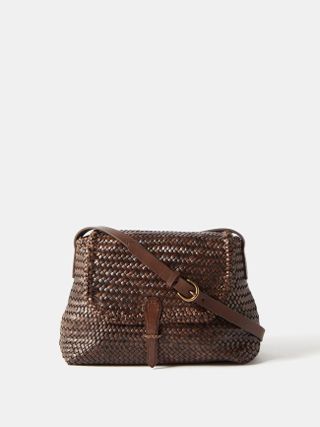 Dragon Diffusion + City Woven-Leather Cross-Body Bag