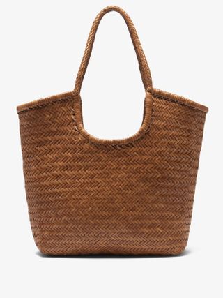 Dragon Diffusion + Triple Jump Woven-Leather Tote Bag