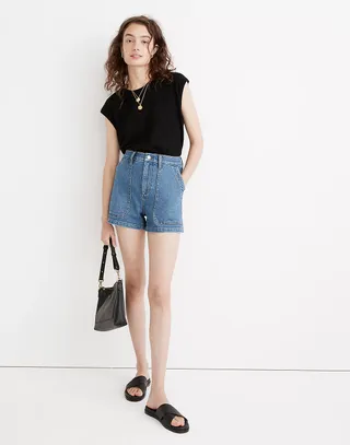 Madewell + The Perfect Vintage Fatigue Jean Shorts