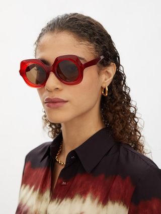 Lapima + Paula Oversized Square Acetate Sunglasses