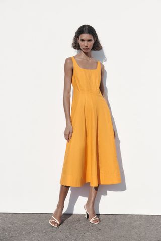 Zara + Poplin Tank Dress