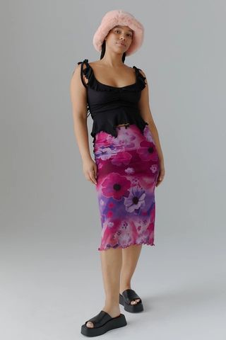 Urban Outfitters + Bloom Mesh Midi Skirt