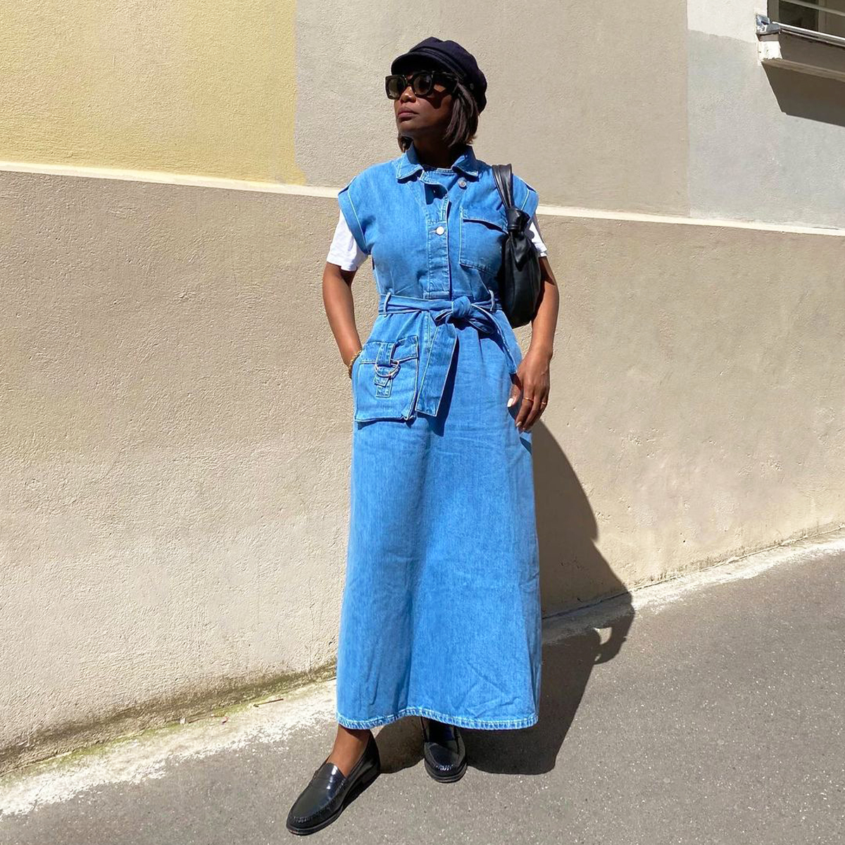 Chambray Dress Outfit Ideas - Jean Shirt Dress Outfits • COVET by tricia