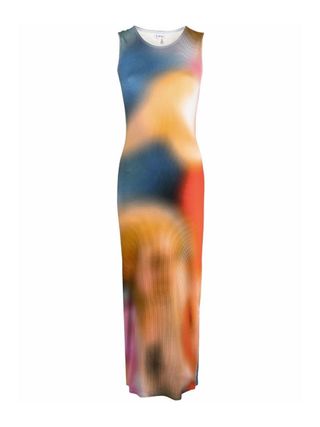 Loewe + Blur Print Tank Ribbed Maxi Dress