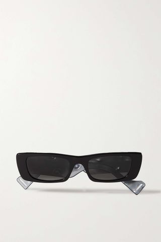 Gucci Eyewear + Rectangular-Frame Acetate Sunglasses